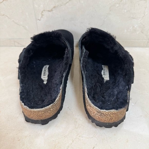 Birkenstock Boston Shearling Suede Leather Clog  Size 39 - Picture 13 of 16